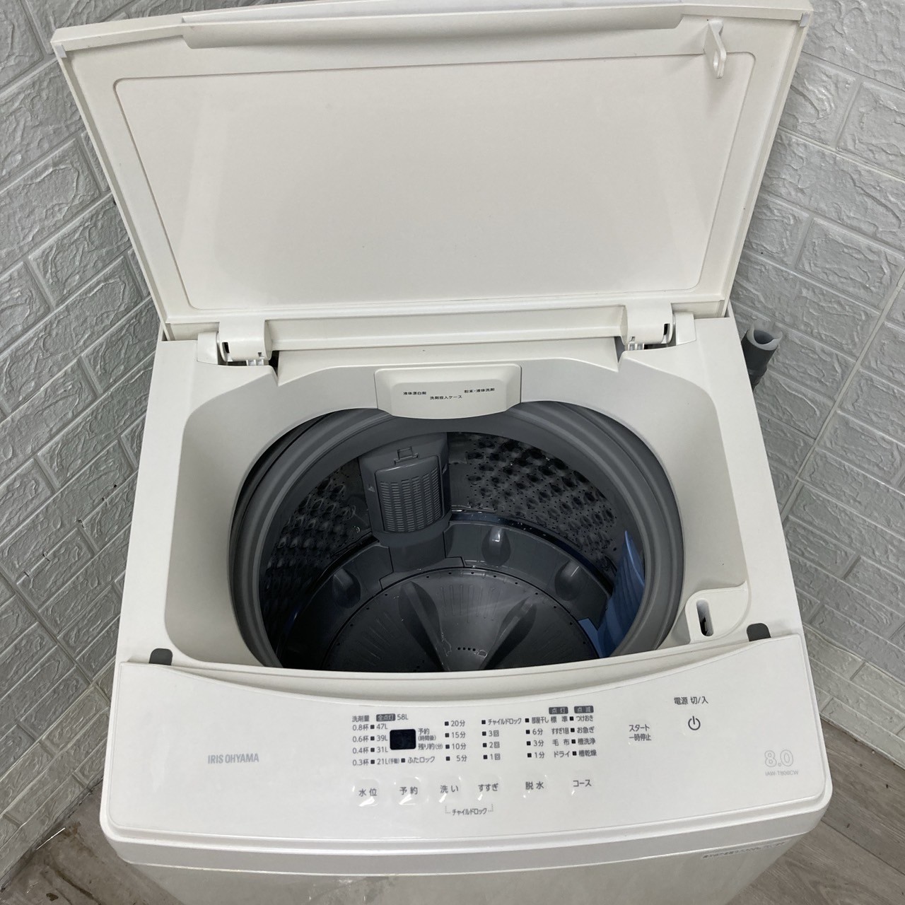 アイリスオーヤマ IAW-T806CW 2022年製 8.0㎏ 洗濯機【全国発送対応】