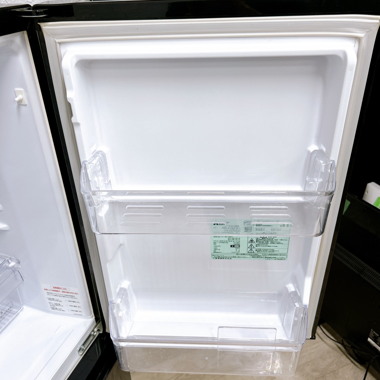 三菱 MR-P15Z-B 一人暮らし単身用冷蔵庫 146L OE10201