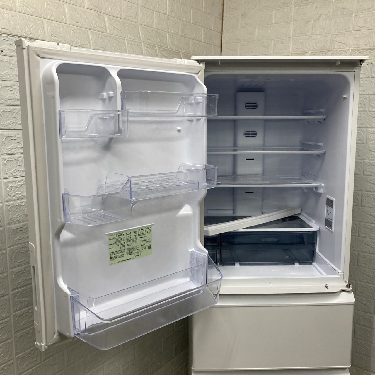 シャープ SJ-PW37P-W 一人暮らし単身用冷蔵庫 374L B10251｜中古家電 