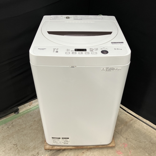 シャープ 5.0kg 単身用洗濯機 ES-GA5B-W 2017年製 単身用