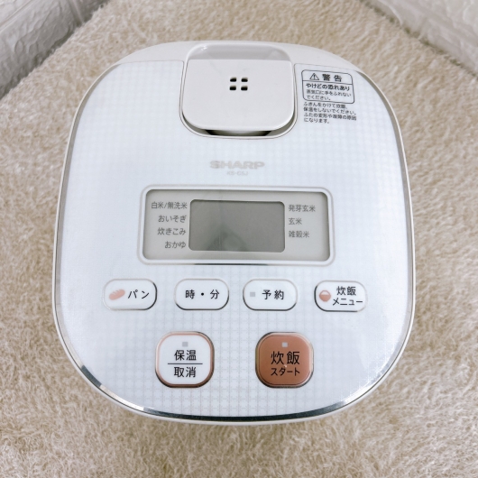 シャープ KS-C5J-W 一人暮らし単身用炊飯器 ３合炊き MKT10102