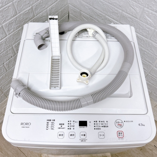 ヤマダセレクト YWM-T45H1 一人暮らし単身用洗濯機 4.5kg K09223