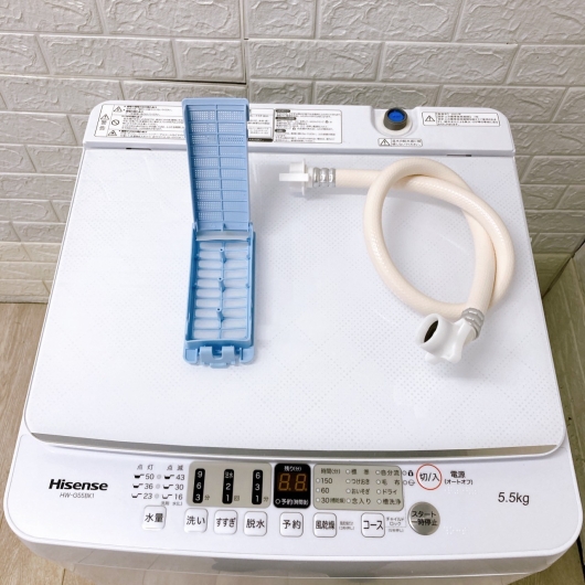 ハイセンス HW-G55BK1 一人暮らし単身用洗濯機 5.5kg CE052412