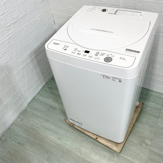 シャープ 洗濯機 一人暮らし 5.5㎏ 小型 2023年製