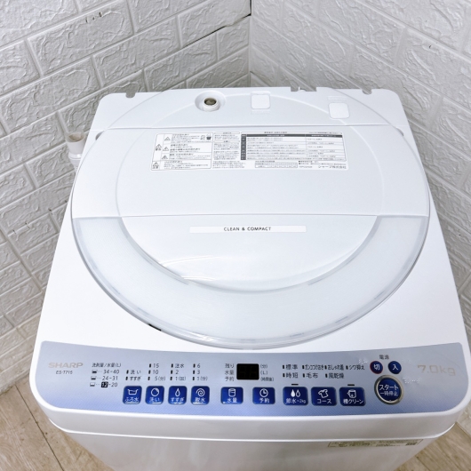 シャープ ES-T715-W 一人暮らし単身用洗濯機 7.0kg B112817