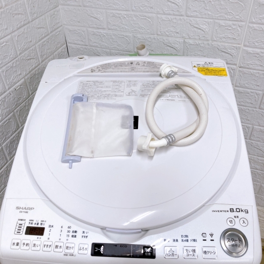 シャープ 8.0kg 洗濯機 一人暮らし 小型 T08032