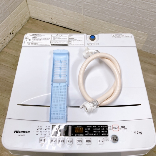 ハイセンス HW-K45E 一人暮らし単身用洗濯機 4.5kg T041714