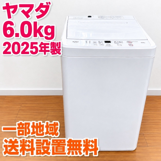 ヤマダ YWM-T60L 洗濯機 6.0kg SS221
