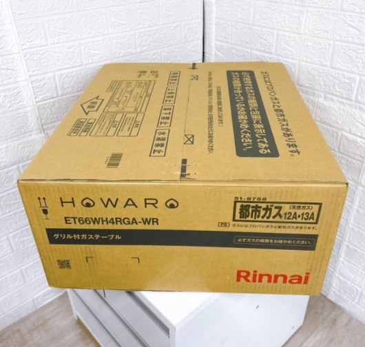 【全国発送対応】Rinnai リンナイ ガスコンロ 都市ガス用 ET66WH4RGA-WR