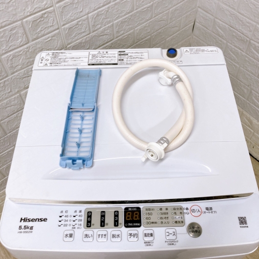 ハイセンス  HW-55E2W  一人暮らし単身用洗濯機 5.5kg TH083011