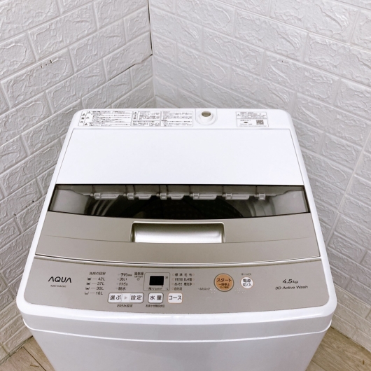 アクア AQW-S4M 一人暮らし単身用洗濯機 4.5kg TH041114