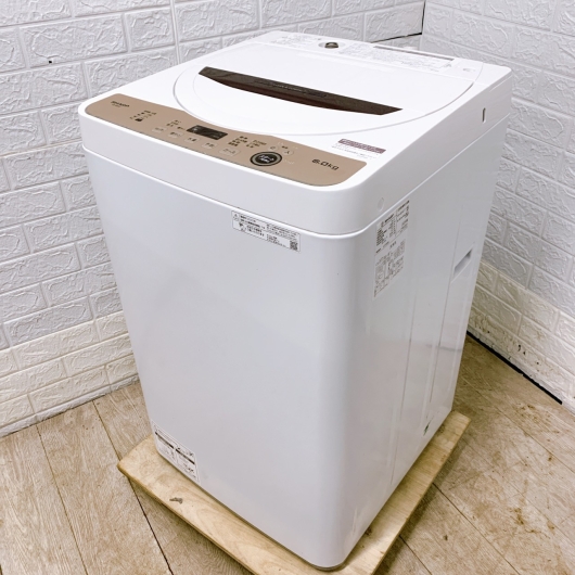 シャープ ES-GE6G-T 一人暮らし単身用洗濯機 6.0kg OE12011