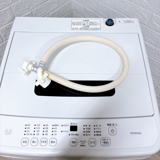 アイリスオーヤマ IAW-T451 一人暮らし単身用洗濯機 4.5kg K10023