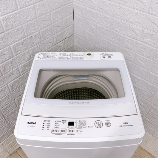 アクア AQW-S5MBK(W) 一人暮らし単身用洗濯機 5.0kg CE05173