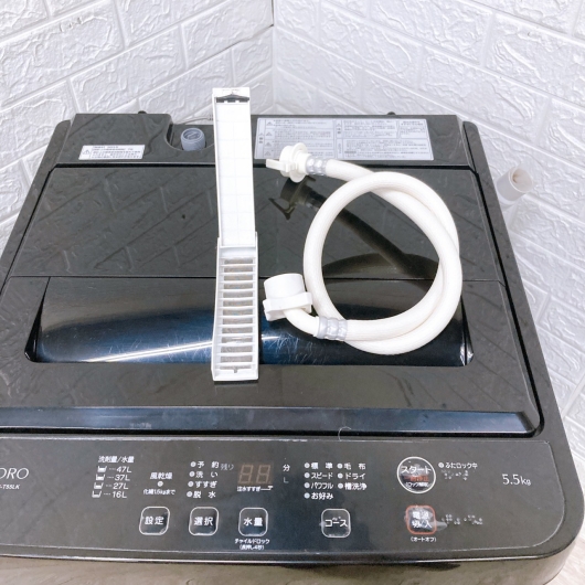 ヤマダセレクト YWM-T55LK 一人暮らし単身用洗濯機 5.5kg OE092326