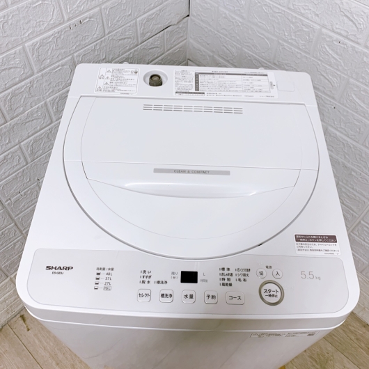 シャープ ES-GE5J-W 一人暮らし単身用洗濯機 5.5kg B12255