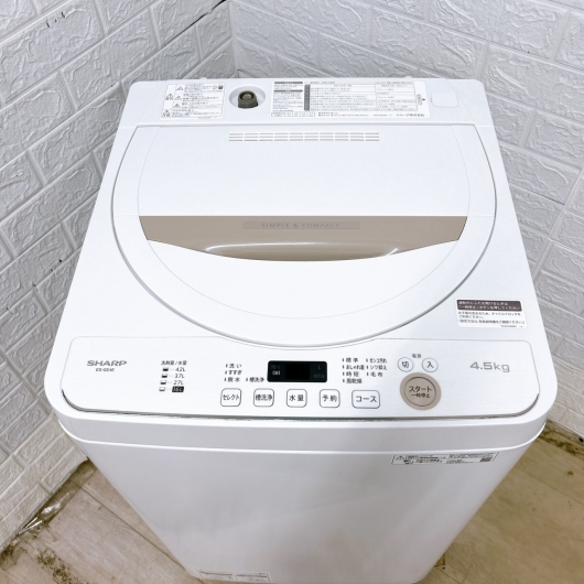 シャープ ES-GE4E-C 2021年製 4.5kg 洗濯機 美品【全国発送対応】