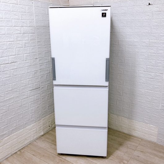 シャープ SJ-GW35F-W 一人暮らし単身用冷蔵庫 350L T09132
