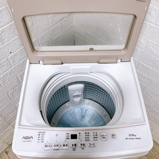 アクア AQW-S5RBK 一人暮らし単身用洗濯機 5.0kg CK122311