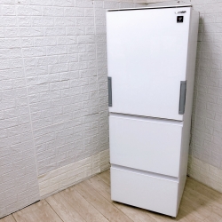 シャープ SJ-GW35F-W 一人暮らし単身用冷蔵庫 350L T09132