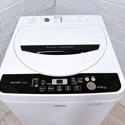 シャープ ES-G45RC-W 一人暮らし単身用洗濯機 4.5kg MKT100312