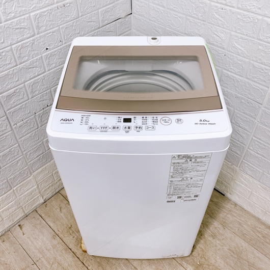 アクア AQW-S5RBK 一人暮らし単身用洗濯機 5.0kg CK122311