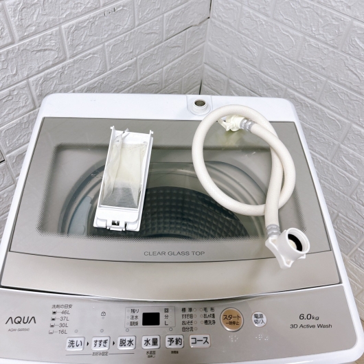 アクア AQW-S6R(W) 一人暮らし単身用洗濯機 6.0kg OE092113