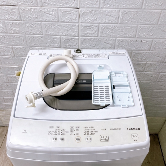 ヒタチ NW-50J 一人暮らし単身用洗濯機 5.0kg B10081