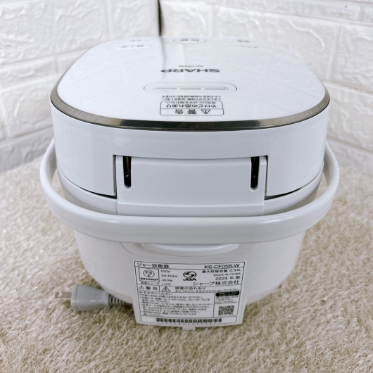 シャープ KS-CF05B-W 一人暮らし単身用炊飯器 3合炊き OE092114