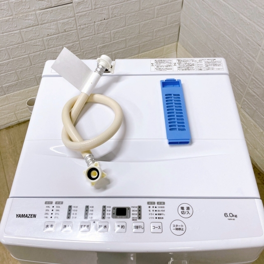 ヤマゼン YWM-60(Ｗ) 2024年製 6.0kg 洗濯機【全国発送対応】