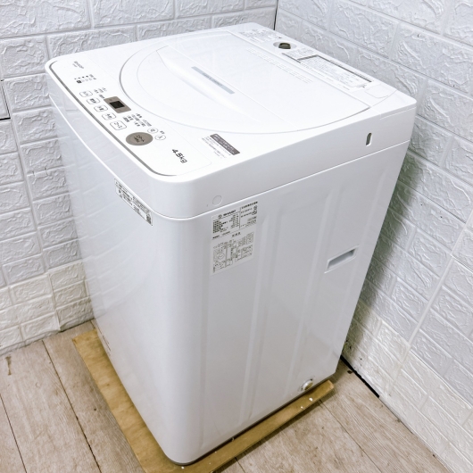 シャープ ES-GE4F-C 一人暮らし単身用洗濯機 4.5kg K12671