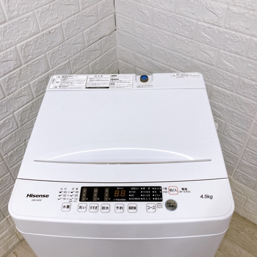 ハイセンス HW-K45E 一人暮らし単身用洗濯機 4.5kg T041714