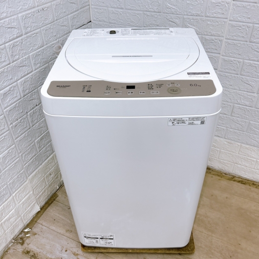 シャープ ES-GE6H-N 2024年製 6.0kg 洗濯機 美品【全国発送対応】