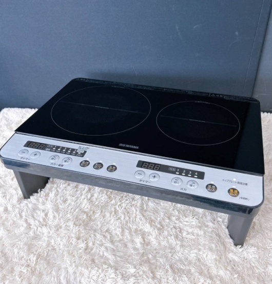 IRISOHYAMA アイリス オーヤマ 2口IHコンロ IHK-W12SP-B クッキングヒーター 2019年製