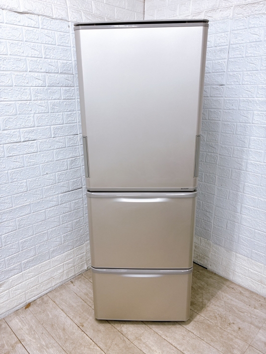 シャープ SJ-W357J-N 一人暮らし単身用冷蔵庫 350L B12261