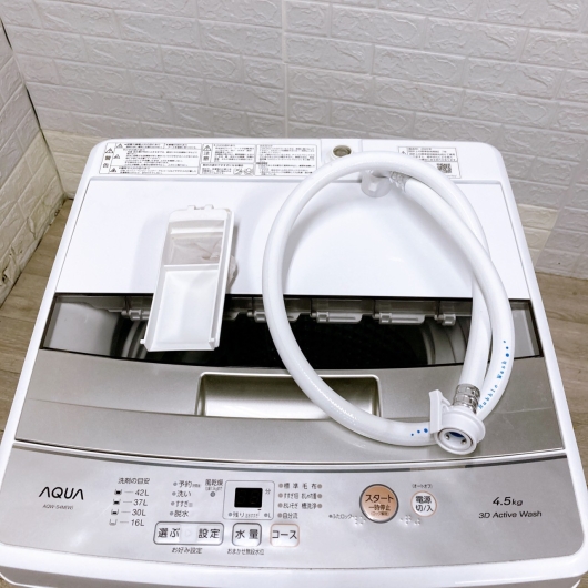 アクア AQW-S4M 一人暮らし単身用洗濯機 4.5kg TH041114