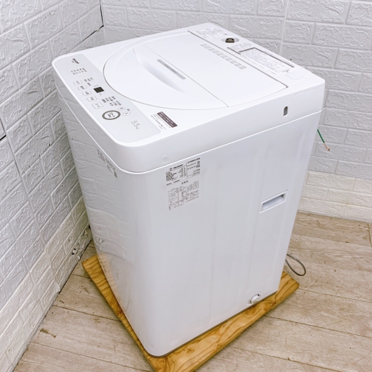 シャープ ES-GE5J-W 一人暮らし単身用洗濯機 5.5kg B12255