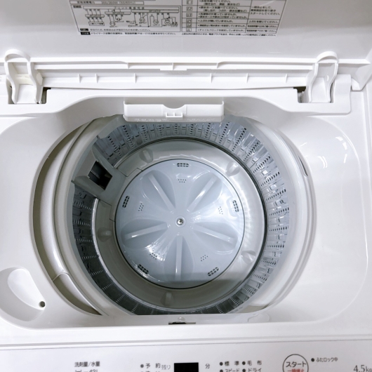 ヤマダセレクト YWM-T45H1 一人暮らし単身用洗濯機 4.5kg K09223