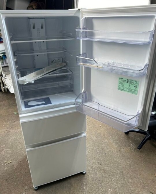 MITSUBISHI 三菱 ミツビシ 330L 3ドア ノンフロン冷凍冷蔵庫 MR-C33G-W1 2022年製
