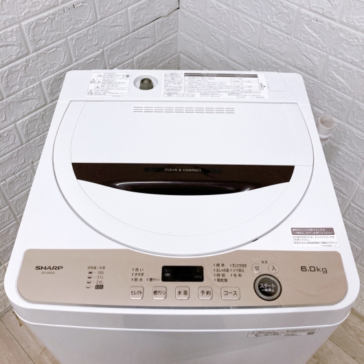 シャープ ES-GE6G-T 一人暮らし単身用洗濯機 6.0kg K101221