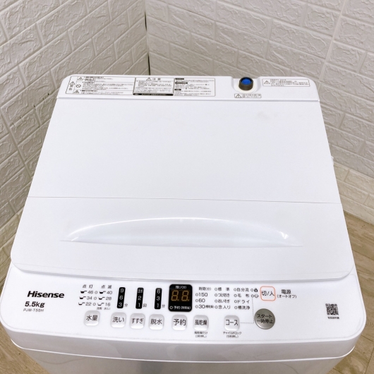 ハイセンス PJW-T55H 一人暮らし単身用洗濯機 5.5kg OE09211