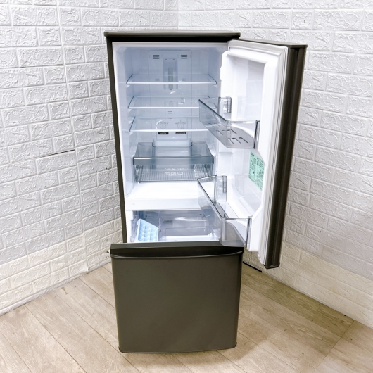 ミツビシ 三菱 MR-P15F-H 一人暮らし単身用冷蔵庫 146L K11143