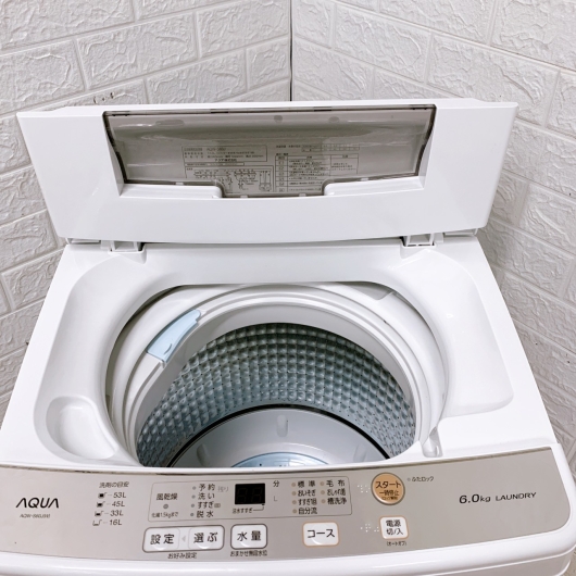 アクア AQW-S60J 一人暮らし単身用洗濯機 6.0kg OE12151
