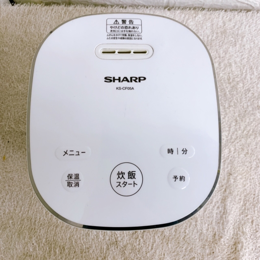 シャープ KS-CF05A 一人暮らし単身用炊飯器 3合炊き K08072