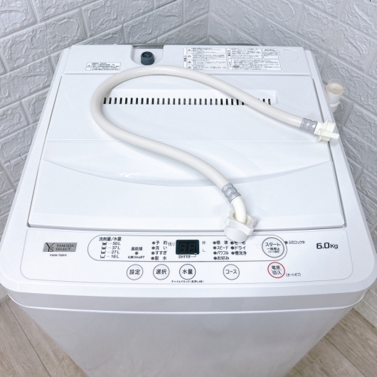 ヤマダセレクト YWM-T60H1 一人暮らし単身用洗濯機 6.0kg K100414