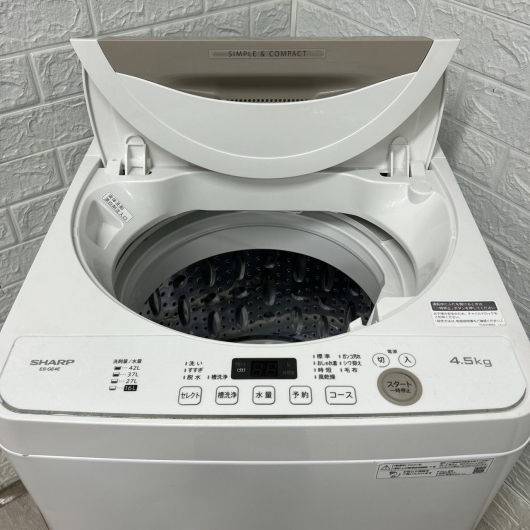 シャープ ES-GE4E-C 2021年製 4.5kg 洗濯機 美品【全国発送対応】
