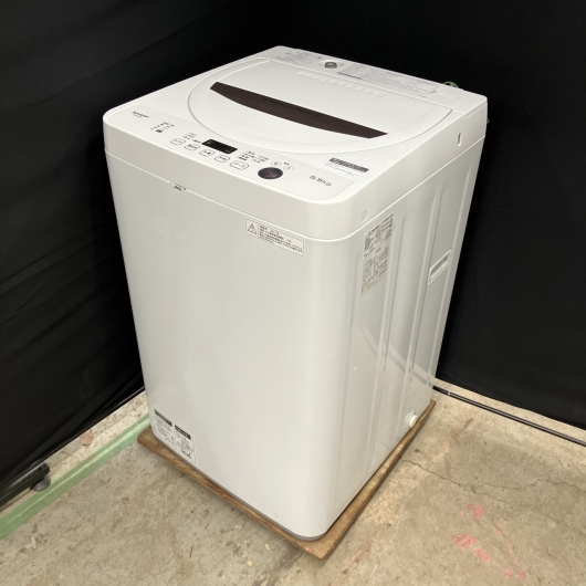 シャープ 5.0kg 単身用洗濯機 ES-GA5B-W 2017年製 単身用