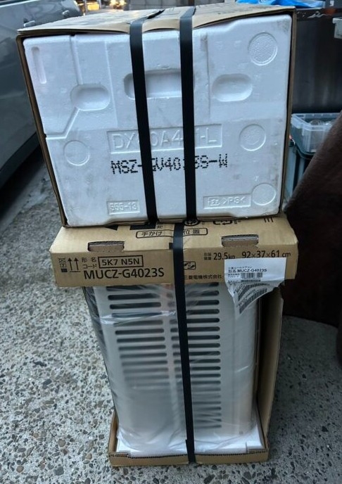 【新品未使用】MITSUBISHI 三菱 ミツビシ 4.0kW ルームエアコン MSZ-GV4023S-W 2023年製