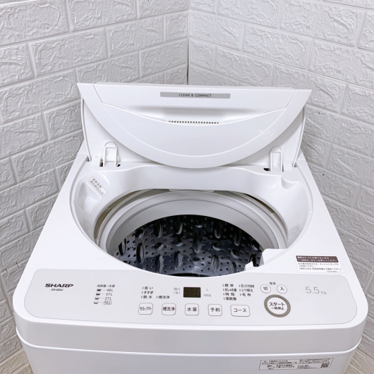 シャープ ES-GE5J-W 一人暮らし単身用洗濯機 5.5kg B12255
