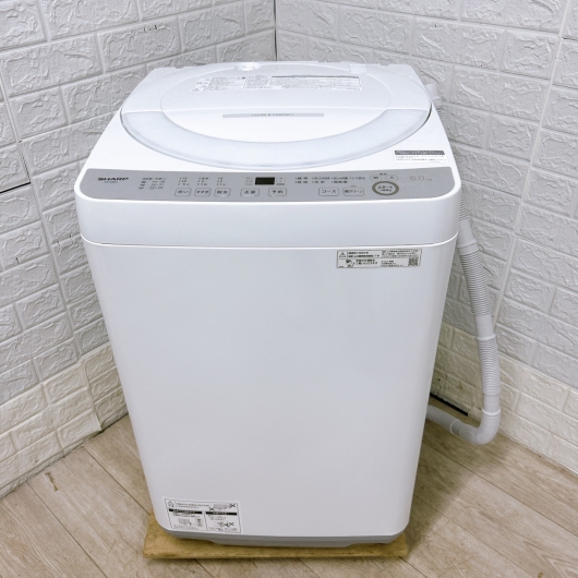 シャープ ES-GE6J-S 一人暮らし単身用洗濯機 6.0kg K10037